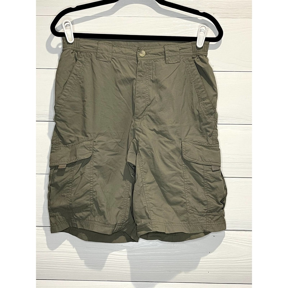 COLUMBIA Khaki Cargo Titanium Shorts, Mens Size Small